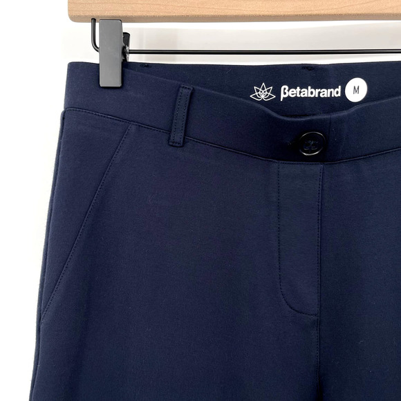 Betabrand Classic Dress Pant Yoga Pants Boot Cut Navy Blue Size‎ Medium Business - Picture 9 of 15
